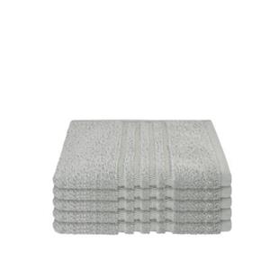 Schiesser Frottier-Set Milano, 5x Gästehandtuch silber Gr. 30 x 50