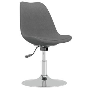 vidaXL Eetkamerstoelen draaibaar 4 st stof lichtgrijs