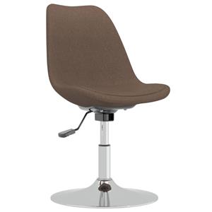vidaXL Eetkamerstoelen 4 st draaibaar stof taupe