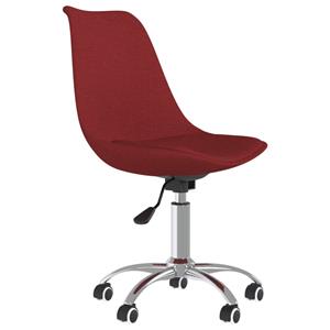 vidaXL Eetkamerstoelen 2 st draaibaar stof wijnrood