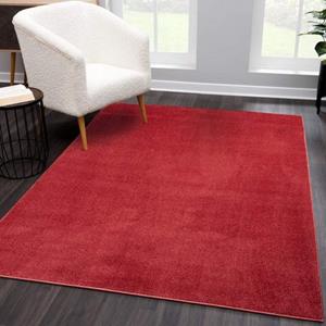 Carpet city Hochflor-Teppich Softshine Rot rot Gr. 60 x 110