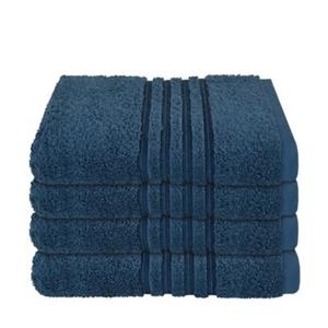 Schiesser Frottier-Set Milano, 4x Handtuch dunkelblau
