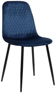 KantoormeubelenPlus Eetkamerstoel Herning Fluweel, Blauw