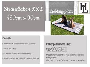 HOMELEVEL Strandtuch, Strandtuch XXL Handtuch 90x180cm - Strandhandtuch Badetuch Strandlaken - schnelltrocknend saugfähig - Badelaken Badehandtuch - div. Farben und Motive