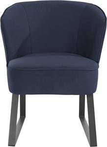 exxpo - sofa fashion Fauteuil Americano, loungestoel met bies en metalen poten, verschillende typen bekleding, 1 stuk