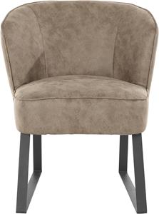 exxpo - sofa fashion Fauteuil Americano, loungestoel met bies en metalen poten, verschillende typen bekleding, 1 stuk