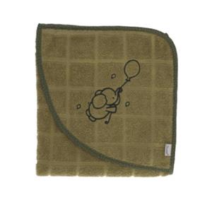 Sterntaler Badhanddoek met kap 80 x 80 cm Eddy medium groen