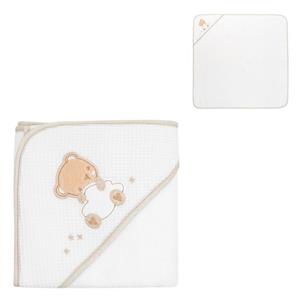 Kikkaboo Kapuzenhandtuch Babyhandtuch Dream Big 90x90cm, Tiermotiv Baumwolle