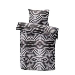 Leen Bakker Dekbedovertrek Zebra - zwart/wit - 140x200 cm