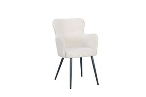 Industrielemeubelshop Wing chair boucle - wit