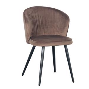 Industrielemeubelshop River chair velvet - brons