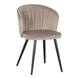 Industrielemeubelshop River chair velvet - zand