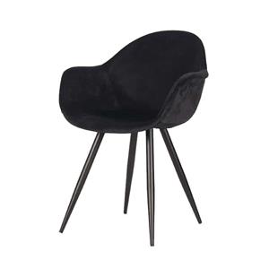 Industrielemeubelshop Eetkamerstoel Floris Velvet Zwart