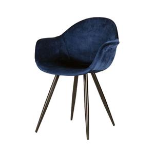 Industrielemeubelshop Eetkamerstoel Floris Velvet Blauw