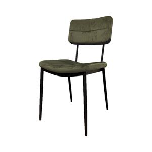 Industrielemeubelshop Eetkamerstoel Boston velvet Legergroen