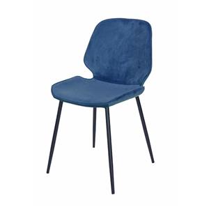 Industrielemeubelshop Eetkamerstoel Ocean Velvet Blauw