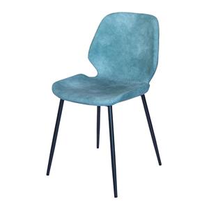 Industrielemeubelshop Eetkamerstoel Ocean kunstleer Blauw