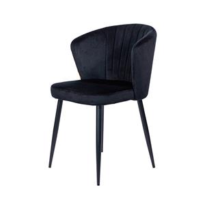 Industrielemeubelshop Eetkamerstoel Richmond Velvet Zwart