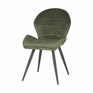 Industrielemeubelshop Eetkamerstoel Rio velvet Legergroen