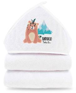 Babykajo Kapuzenhandtuch (1-St), Baby Handtuch kuschlig weich mit besticktem Motiv!