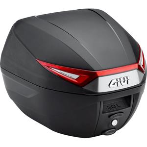 GIVI C30N topkoffer, Topkoffers en zijkoffers voor de moto, Rode reflectoren