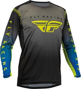 FLY Racing MX Jersey Lite Grey Blue Hi-Vis