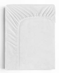 Sleeptime Velvet Hoeslaken Wit -1-persoons (90x200 cm)