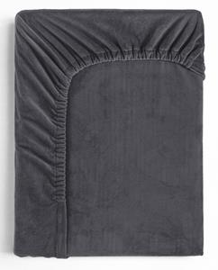 Sleeptime Velvet Hoeslaken Antraciet-1-persoons (90x200 cm)