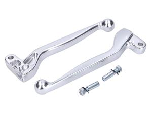 101 Octane Kupplungs- en Remhevel ALU geanodiseerd zilver voor Simson S50, S51, S53, S70, S83, SR50, SR80