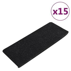 VidaXL Trapmatten zelfklevend 15 st 65x28 cm antracietkleurig