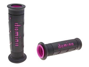 Domino Handvaten set  A250 On-Road zwart / pink met Open einde