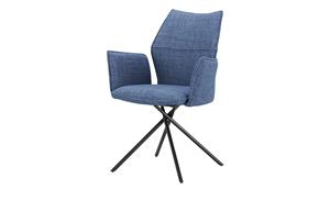 Primo Polsterstuhl drehbar  Gundis ¦ blau ¦ Maße (cm): B: 61 H: 90,5 T: 60,5  - Möbel Kraft
