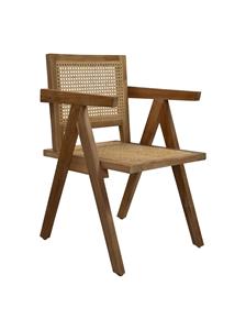 Industrielemeubelshop Eetkamerstoel Fern naturel mohanie/rotan