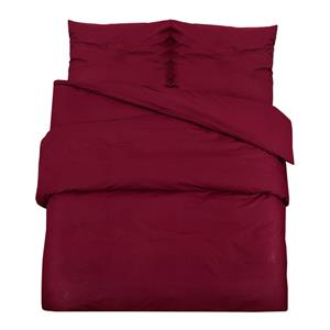 VidaXL Dekbedovertrekset Lichtgewicht 135x200 Cm Microvezel Bordeaux