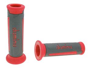 Domino Handvaten set  A350 On-Road anthrazitGrijs / rood met Open einde