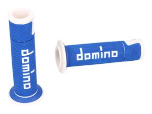Domino Handvaten set  A450 On-Road Racing blauw / wit met Open einde