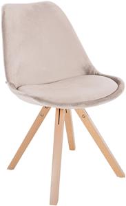 CLP Stuhl Sofia Samt Square Beige