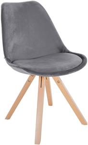 CLP Stuhl Sofia Samt Square Grau