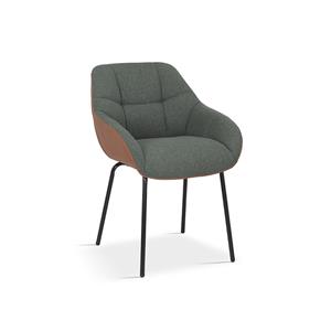 Huisenthuis.nl Stoel Dundee Groen-Cognac - Set van 2