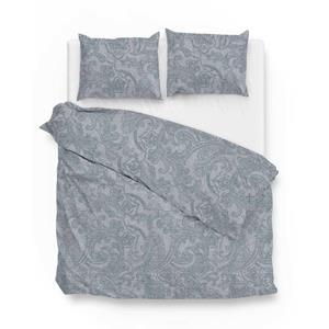 Zo! Home Dekbedovertrek Katoen Paisley Di Lino Linnen Look - Denim 240x200/220cm