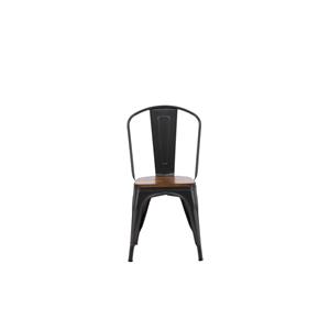 Hioshop 2 X Tempe Eetkamerstoel Metaal Bruin.