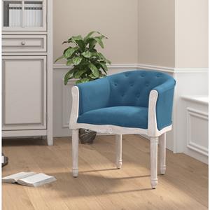 VIDAXL Esszimmerstuhl Blau Samt