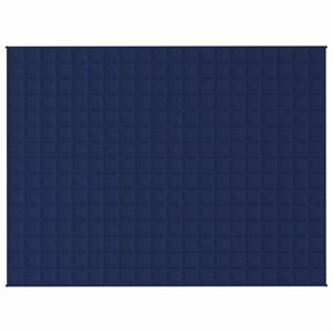 vidaXL Verzwaringsdeken 150x200 cm 7 kg stof blauw