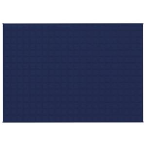 vidaxl Verzwaringsdeken 155x220 cm 11 kg stof blauw