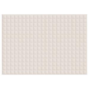 vidaxl Verzwaringsdeken 155x220 cm 11 kg stof lichtcrmekleurig