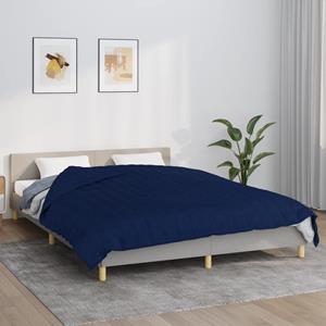 vidaxl Verzwaringsdeken 200x200 cm 13 kg stof blauw