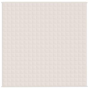 VIDAXL Bettüberwurf »Gewichtsdecke Hellcreme 200x200 cm 13 kg Stoff«, 