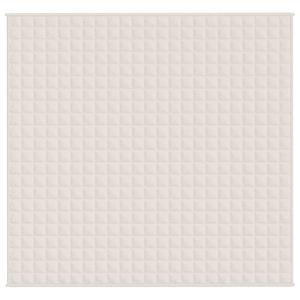 vidaxl Verzwaringsdeken 220x235 cm 11 kg stof lichtcrmekleurig
