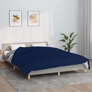 vidaxl Verzwaringsdeken 220x235 cm 15 kg stof blauw