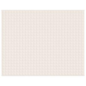 vidaxl Verzwaringsdeken 235x290 cm 11 kg stof lichtcrèmekleurig